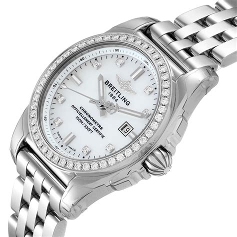 breitling galactic 29 diamond bezel|Breitling Galactic 29 Stainless Steel / Diamond / Pearl Diamond .